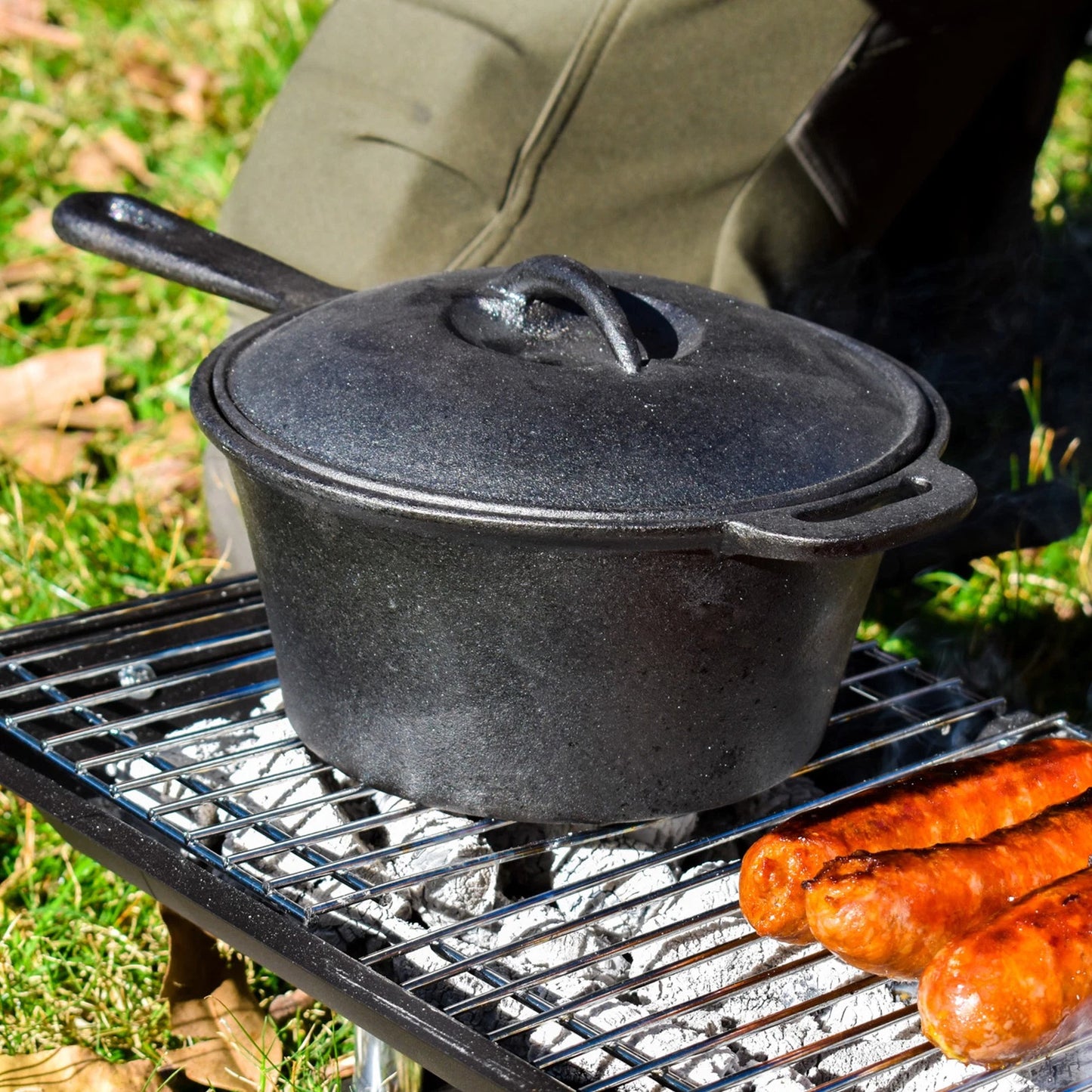 Jumbuck 1L Cast Iron Saucepan - Versatile, Durable, Indoor & Outdoor Cooking