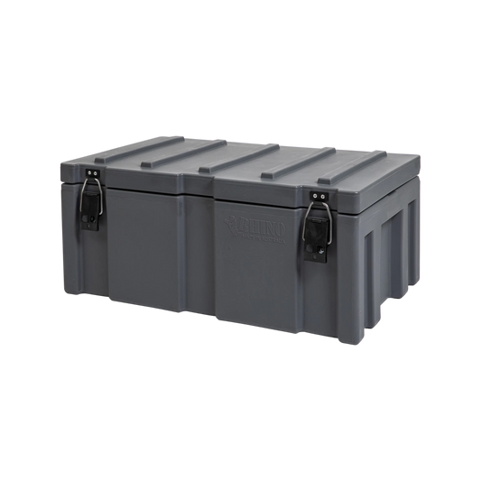 Rhino Grey Cargo Case 900x550x400mm, Durable Polyethylene, Water-Resistant, High Security Latches