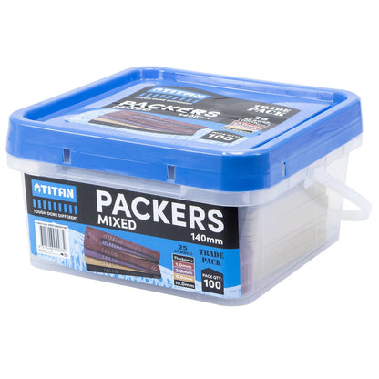Titan 140mm Mixed Window Packers, 100 Piece, UV Stable, High Compressive Strength