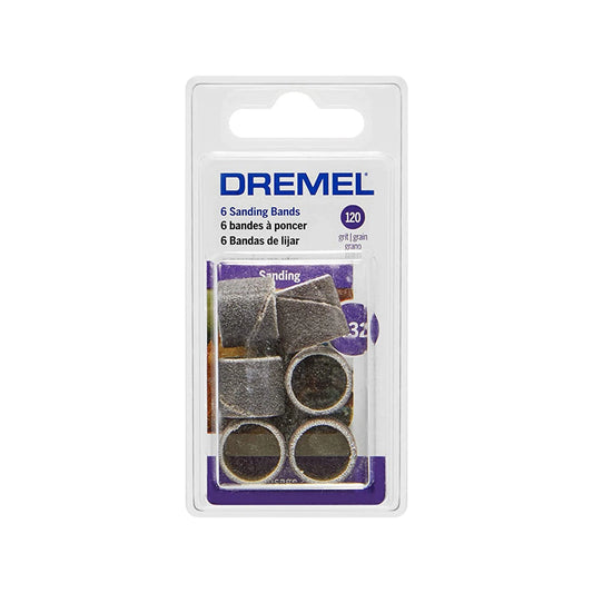 Dremel 13mm 120 Grit Sanding Band 6 Pack for Multi-Purpose Surface Finishing
