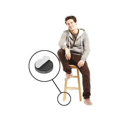 Slipstick 19mm Grey Round Wool Blended Floor Protection Felt Pads - 20 Pack