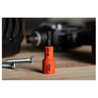 Crescent APEX 7/16" Magnetic Nutsetter, u-GUARD Cover, Non-Marring, Heat Treated Steel