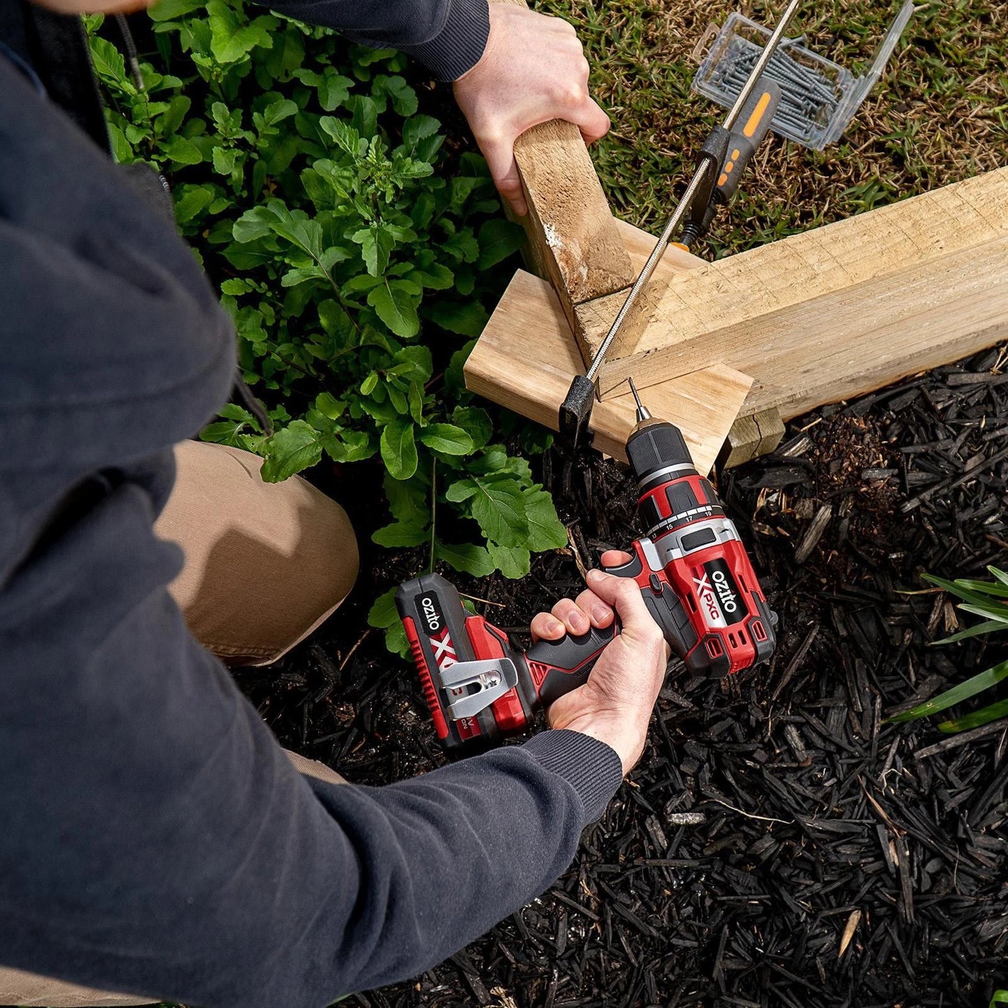 Ozito PXC 18V Brushless Drill Driver 13mm Keyless Chuck 2-Speed 20 Torque Settings