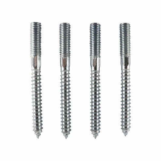 Everhang M10 x 100mm Zinc Plated Hanger Bolt 4 Pack - Durable, Corrosion-Resistant, Easy Install
