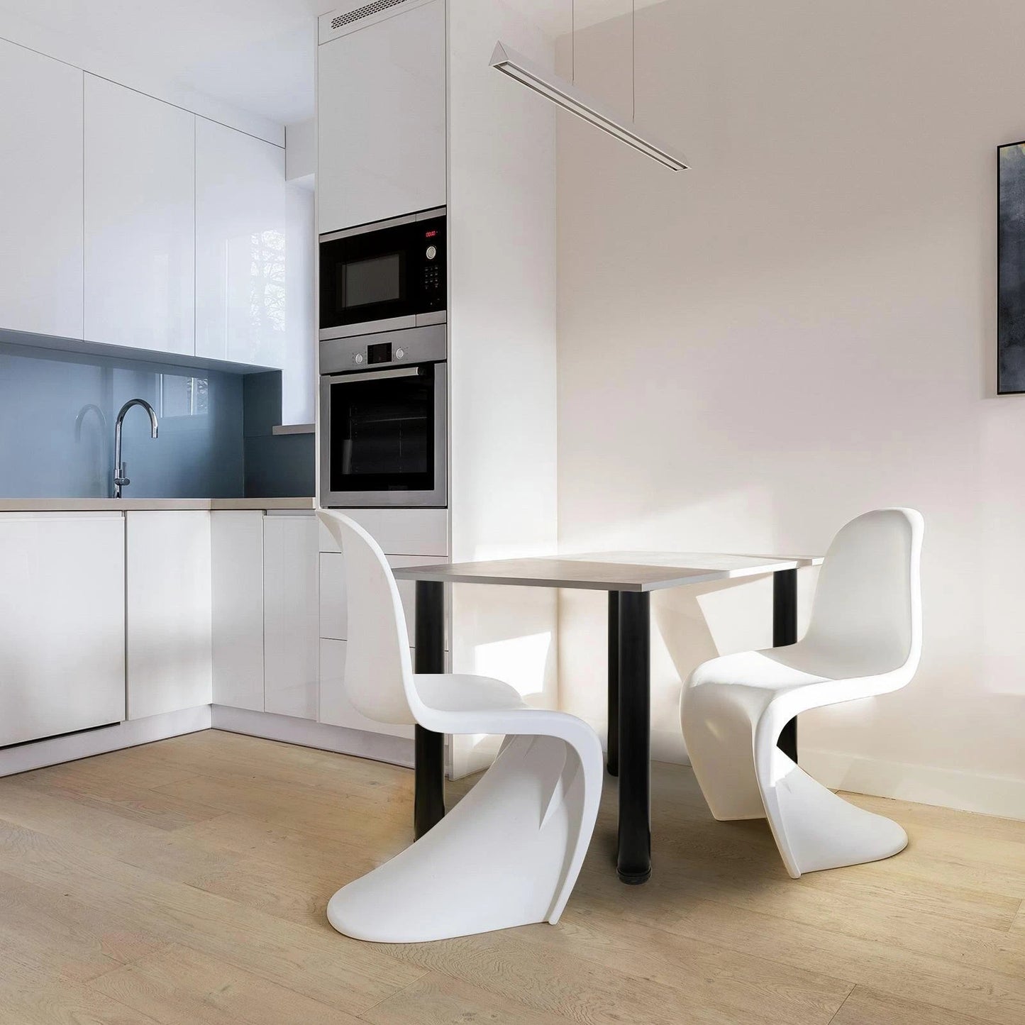 Adoored Black Adjustable Steel Furniture Leg 76x710mm Round