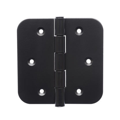 Zenith Matte Black 100mm Gate Radius Hinge - 2 Pack, Medium-Duty, Outdoor Use