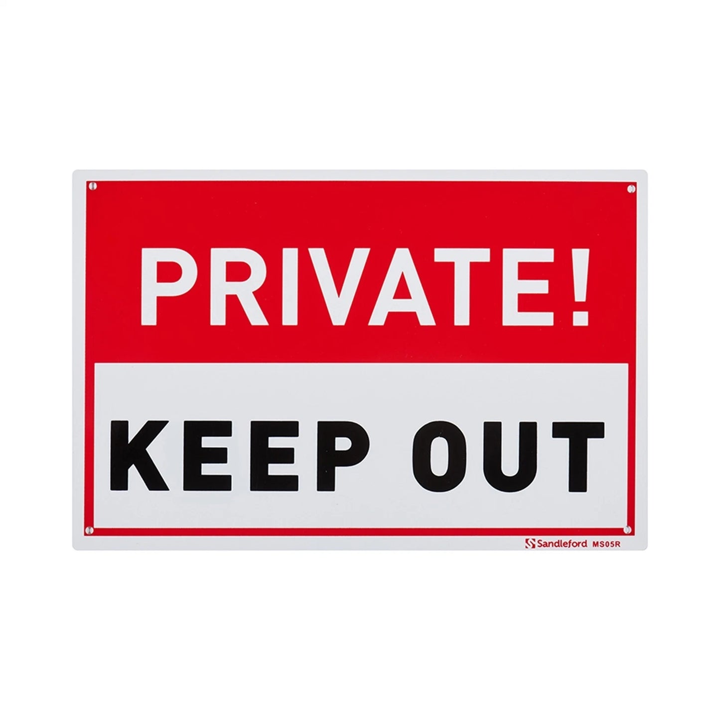 Sandleford Plastic Private Keep Out Sign 300x200mm UV & Weather Resistant