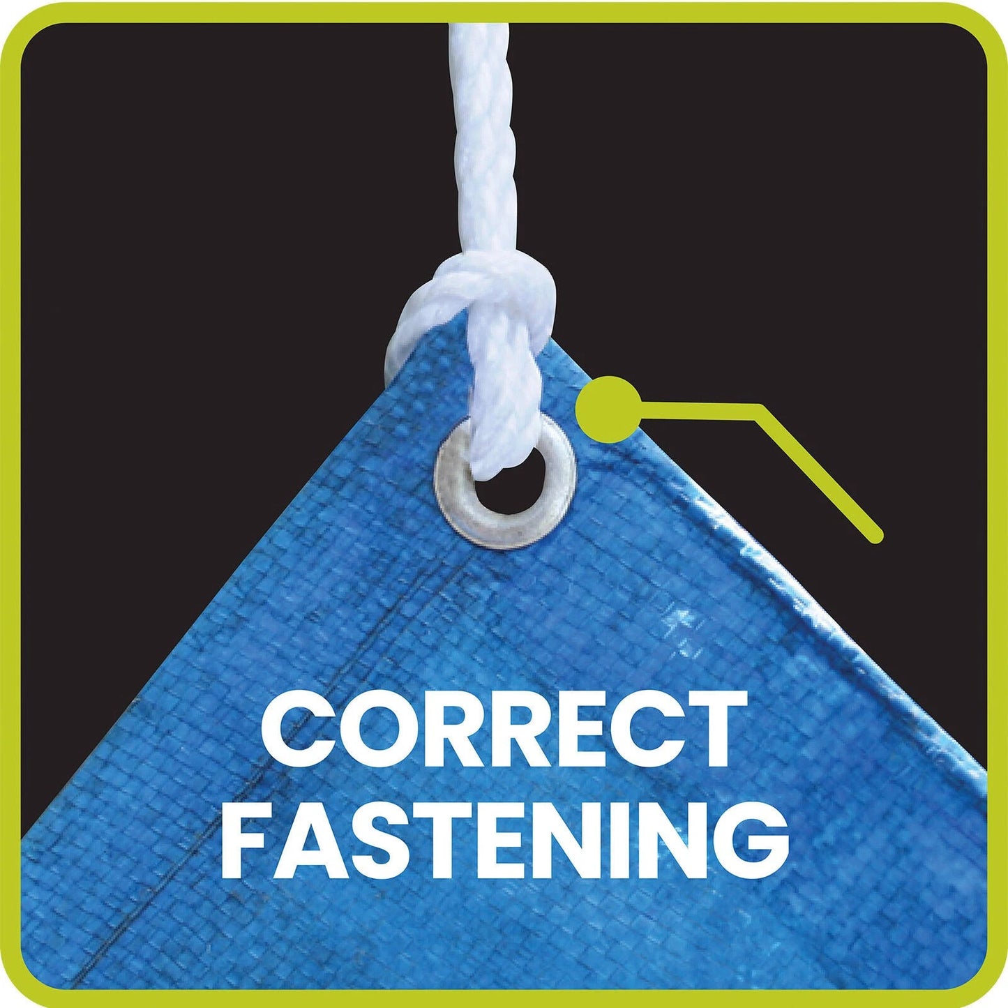 Jack 3.0 x 3.6m Medium Duty UV Stabilised Water-Resistant Tarpaulin