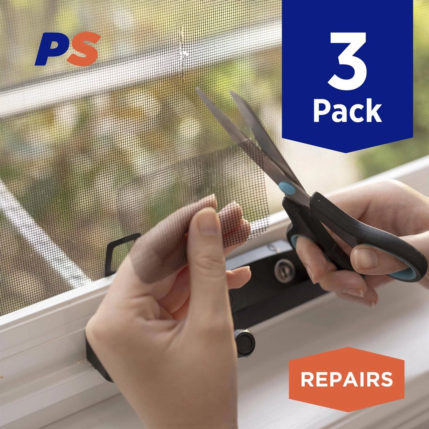 Permastik Flyscreen Heat Seal Repair Patches 180x130mm 3 Pack - No Residue, Easy Install, Max Airflow