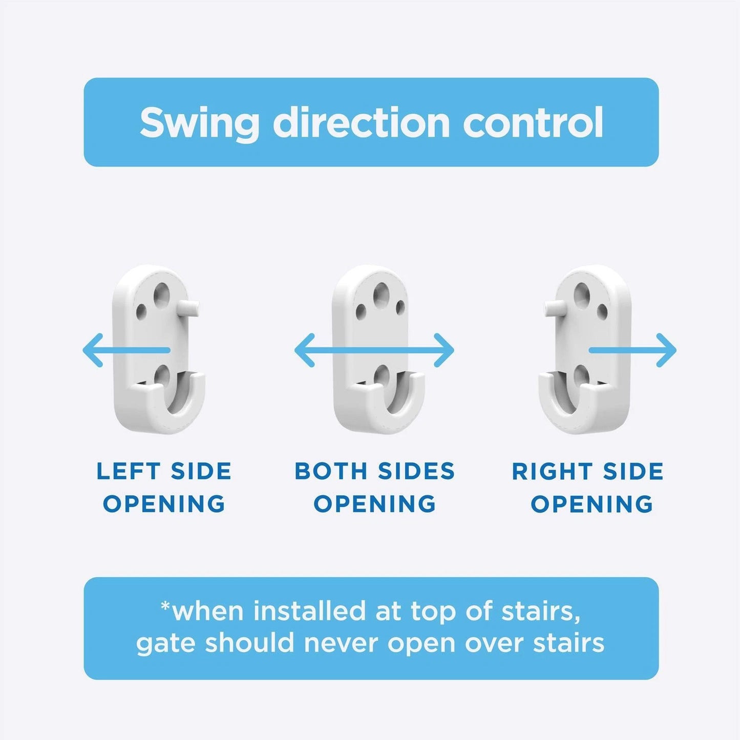 Perma Child Safety White Extra Tall & Wide Swing Gate, Adjustable 82-142cm, No Trip Hazard