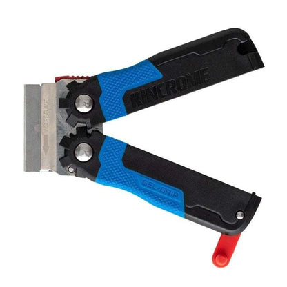 Kincrome Safety Folding Scraper - Compact, Secure, Includes 5 Spare Blades, 32mm Blade Width