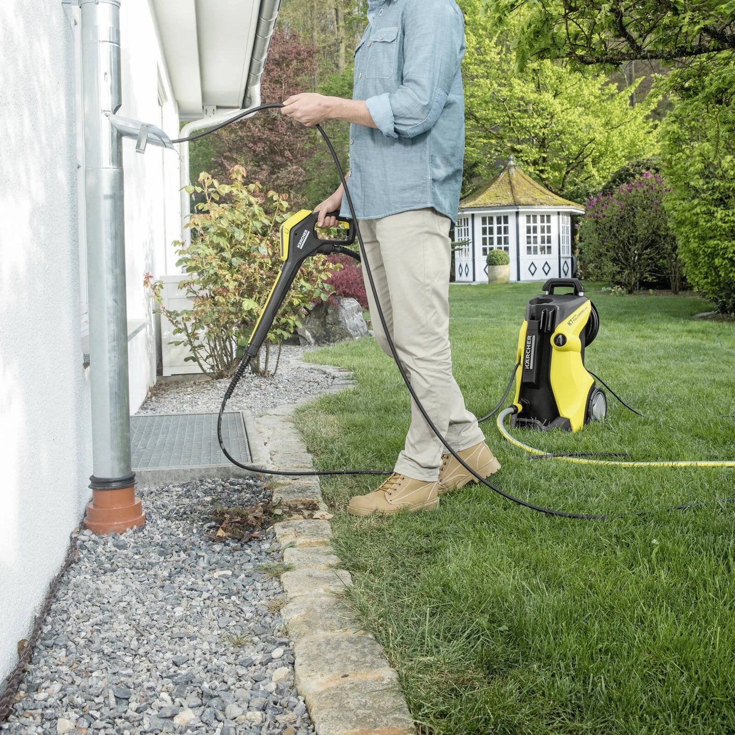 Kärcher 7.5m Pipe Cleaning Kit for Electric Pressure Washers - Powerful Blockage Clearing