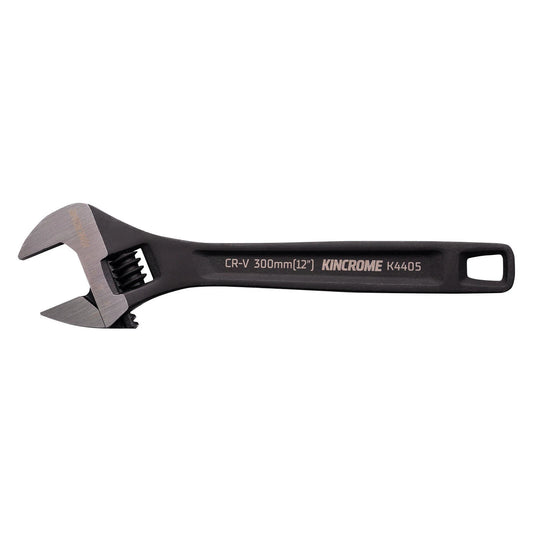 Kincrome 300mm Adjustable Wrench, 34mm Jaw, Black Phosphate, CR-V Steel