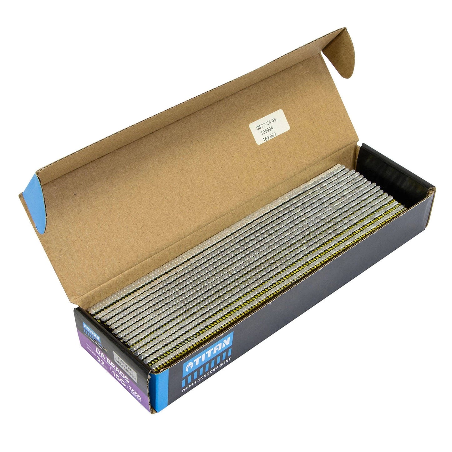 Titan 32x 1.75mm Electro Galvanised 34° Angled Collated Nail DA Brads - 3000 Pack