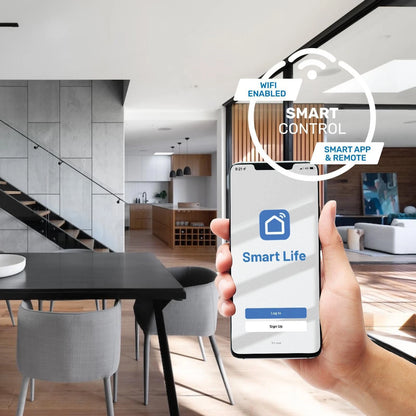 Dynabreeze 400mm IP65 Smart Outdoor Pedestal Fan, 12 Speeds, Wi-Fi Control, 40W Motor