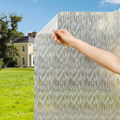 Pillar 0.45 x 2m Lines Static Window Film, Decorative, Reusable, Privacy, Light Filtration