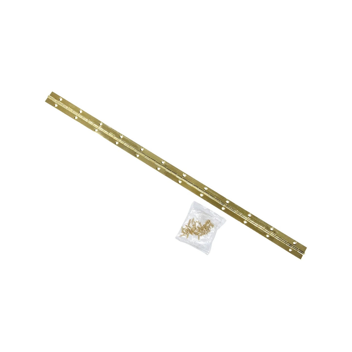 Taskmaster 610 x 27mm Polished Brass Continuous Hinge - Steel, Versatile, Secure Fixing