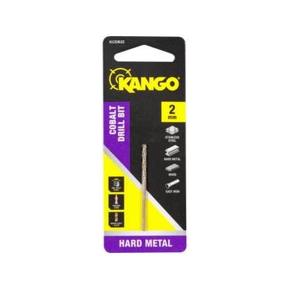 Kango 2mm Cobalt Drill Bit - Precision, Durable, Versatile for Metal, Wood, Plastic