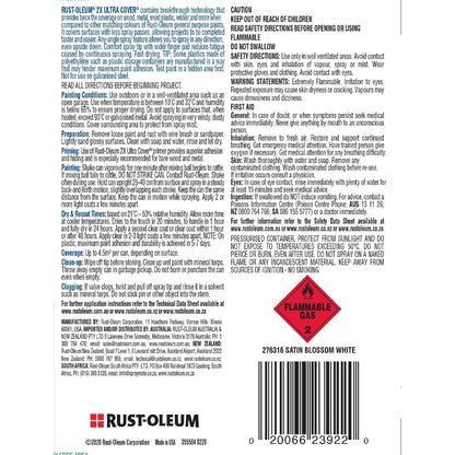 Rust-Oleum 340g Satin Canyon Black Spray Paint, 2X Ultra Cover, Indoor/Outdoor, Fast Drying
