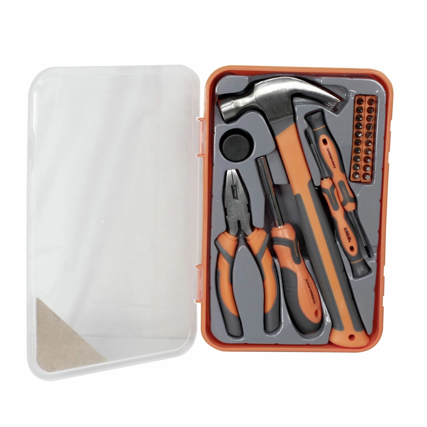 Craftright 26 Piece Toolkit with Storage Box, Soft Grips, Assorted Tools for DIY & Repairs