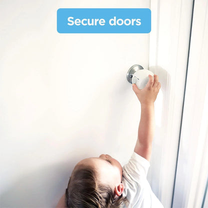 Perma Child Safety Door Knob Covers 4 Pack, Clear, Easy Install, Childproofing