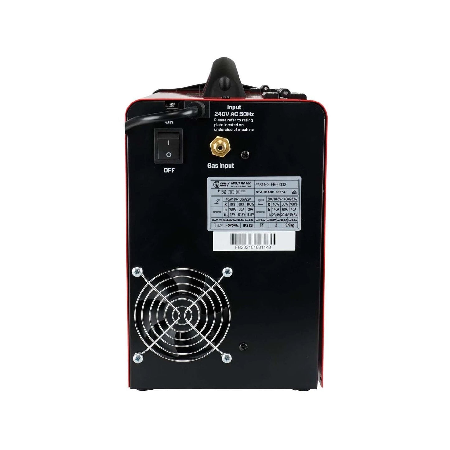 Full Boar MIG Arc Inverter Welder 160A IGBT, Gas/Gasless, Thermal Protection