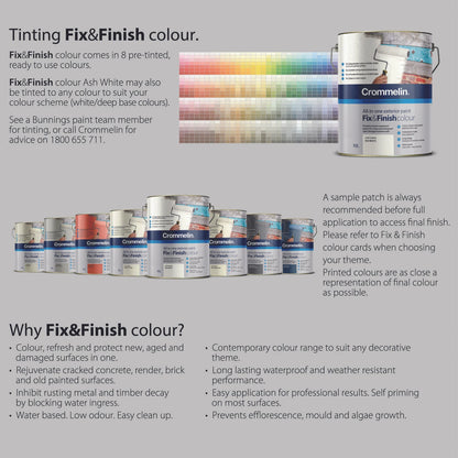 Crommelin 10L Red Fox Waterproof Exterior Paint - Fix & Finish, UV Resistant, Low VOC