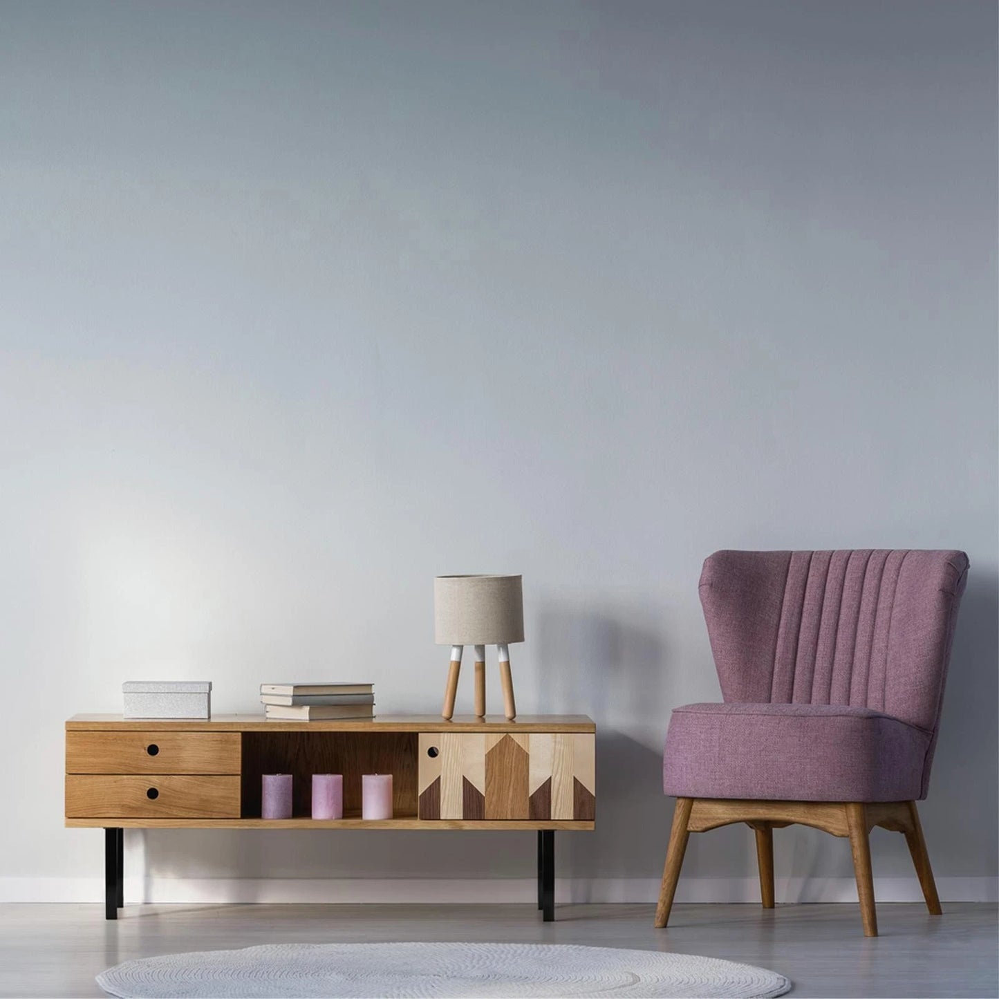 Adoored Black Steel Square Tube Furniture Leg 25x25x250mm - Modern, Durable, Easy Install