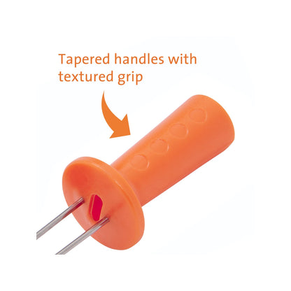 Jumbuck Corn Cob Holders 4 Pack - Ergonomic Design, Stainless Steel Prongs, Dishwasher Safe