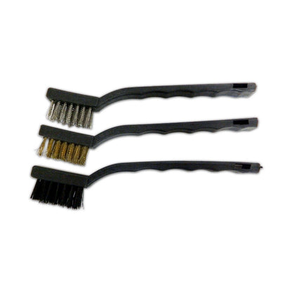 Josco 3 Piece Hand Wire Brush Kit - Steel, Brass, Nylon Brushes for Versatile Cleaning