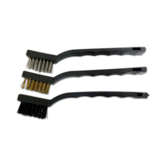 Josco 3 Piece Hand Wire Brush Kit - Steel, Brass, Nylon Brushes for Versatile Cleaning