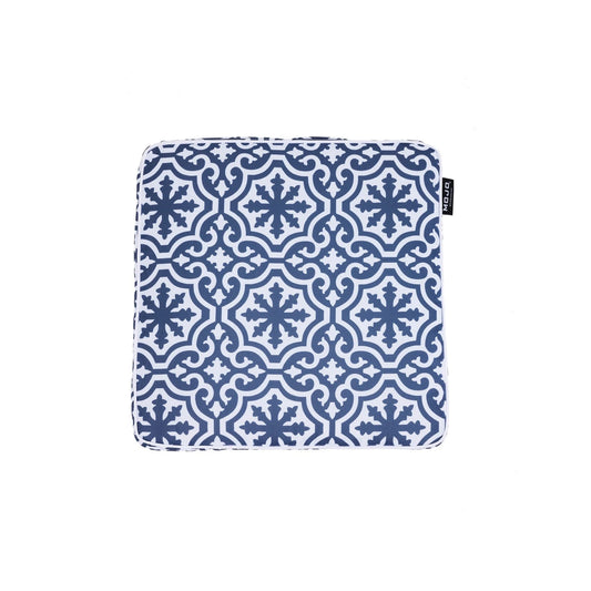 MOJO Blue and White Marrakesh UV & Water Resistant Outdoor Cushion