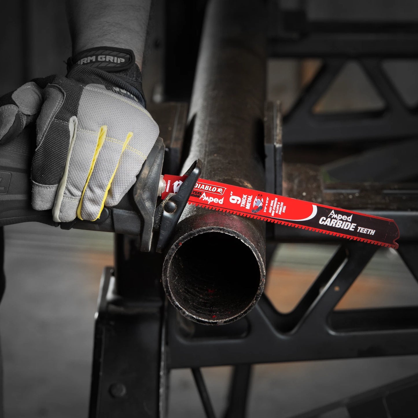 Diablo 9" Steel Demon Amped Carbide Blade for Thick Metal Cutting with TiCo Carbide & Black I.C.E. Coating