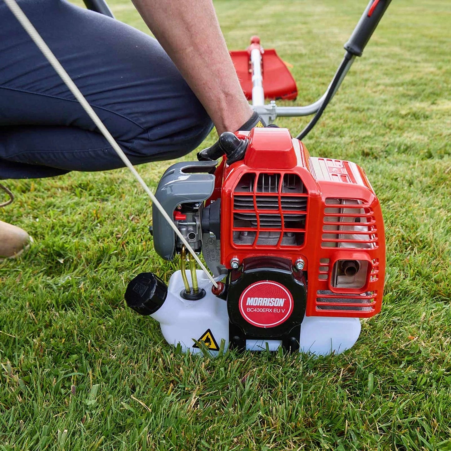 Morrison Straight Shaft Brushcutter 42.7cc, 415mm Cutting Width, Dual Ring Piston