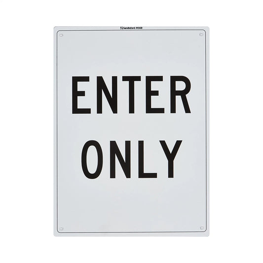 Sandleford Enter Only Plastic Sign 300x225mm, Weather Resistant, Easy Mounting