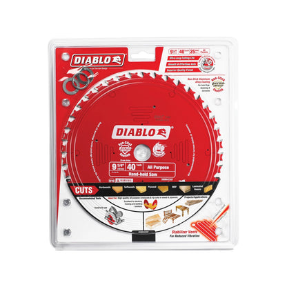 Diablo 235mm 40T Circular Saw Blade, TiCo Carbide, Non-stick Coating, Thin Kerf