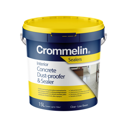 Crommelin 15L Concrete Floor Sealer, Waterborne Acrylic, Durable, Non-Toxic, Adjustable Gloss