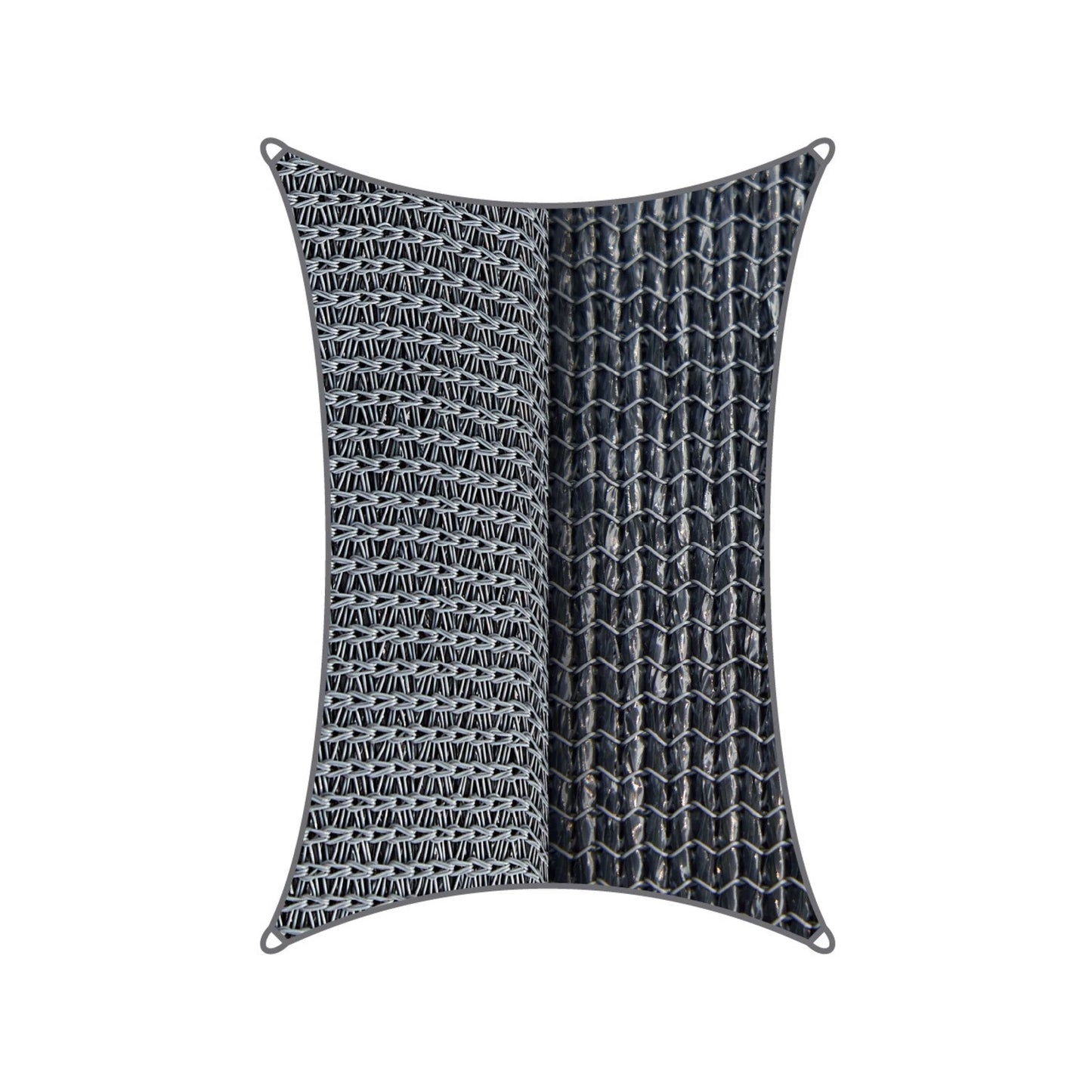 Coolaroo Rectangle Shade Sail 5m x 3m Black Slate, 95% UV Block, Cancer Council Endorsed