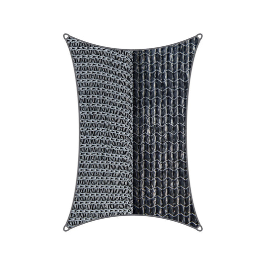 Coolaroo Rectangle Shade Sail 5m x 3m Black Slate, 95% UV Block, Cancer Council Endorsed