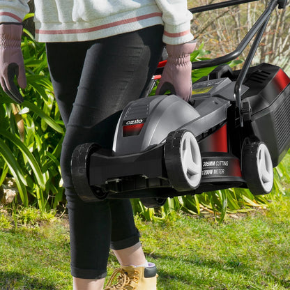 Ozito 1200W Corded Lawn Mower, 305mm Blade, Lightweight, Adjustable Height, 25L Catcher
