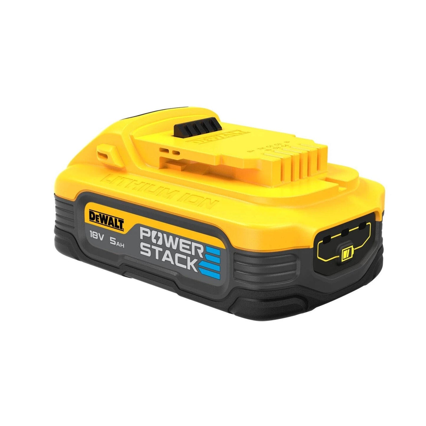 DeWALT 18V XR Powerstack 5Ah Battery, Pouch Cells, 2X Runtime, SOC Indicator