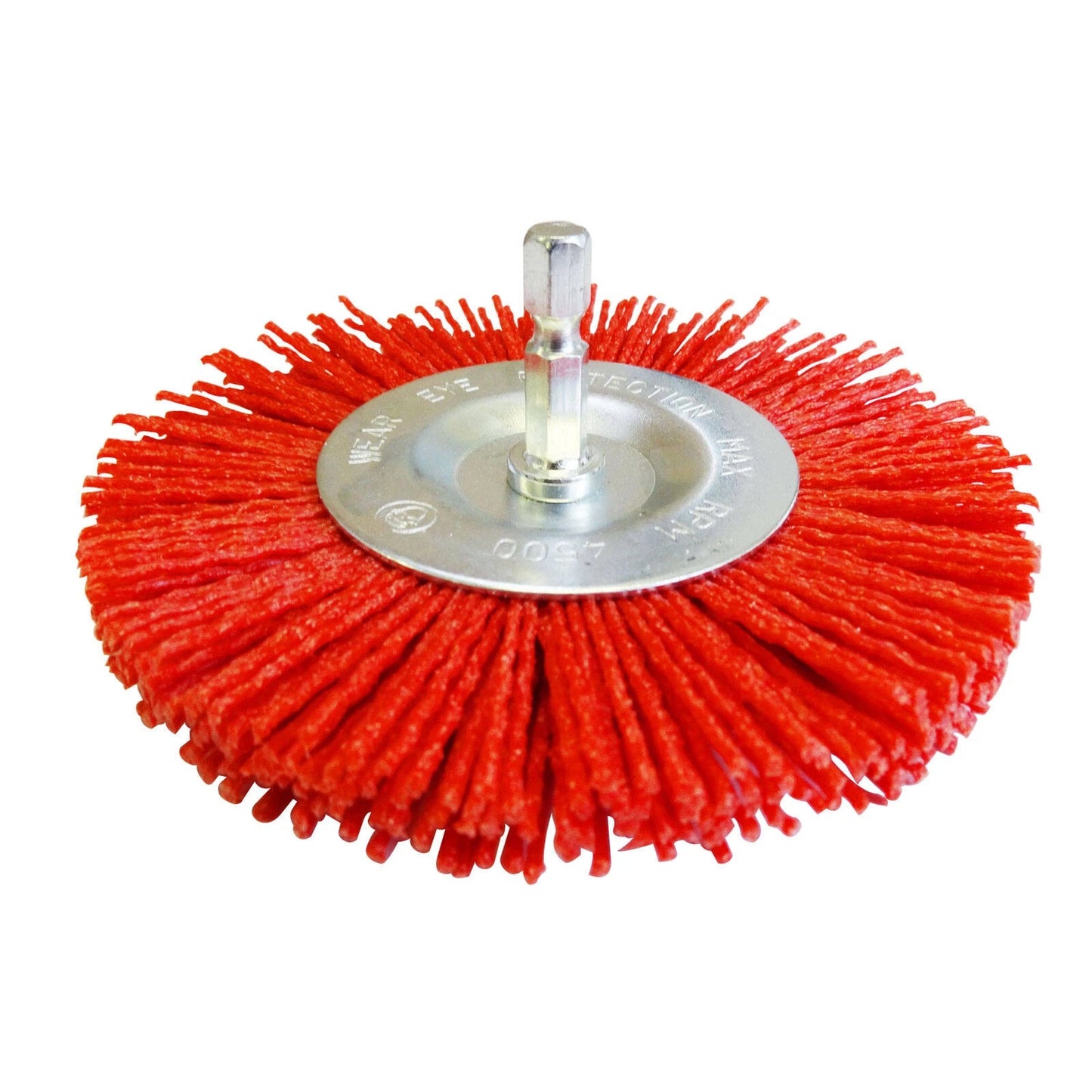 Josco 100mm Abrasive Nylon Wheel Brush for Rust & Paint Removal, Non-Scratch Cleaning