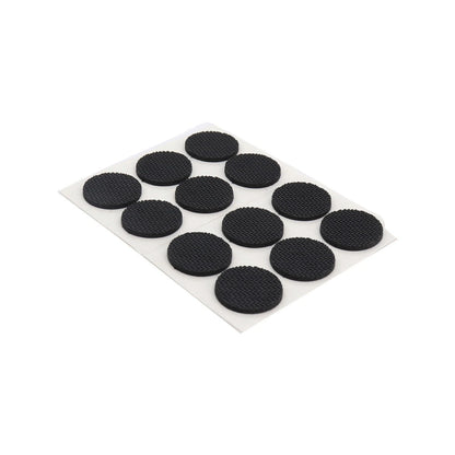Surface Gard 19mm Black Foam Pads - Noise Reduction, Anti-Skid, 12 Pack