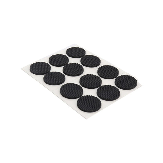 Surface Gard 19mm Black Foam Pads - Noise Reduction, Anti-Skid, 12 Pack
