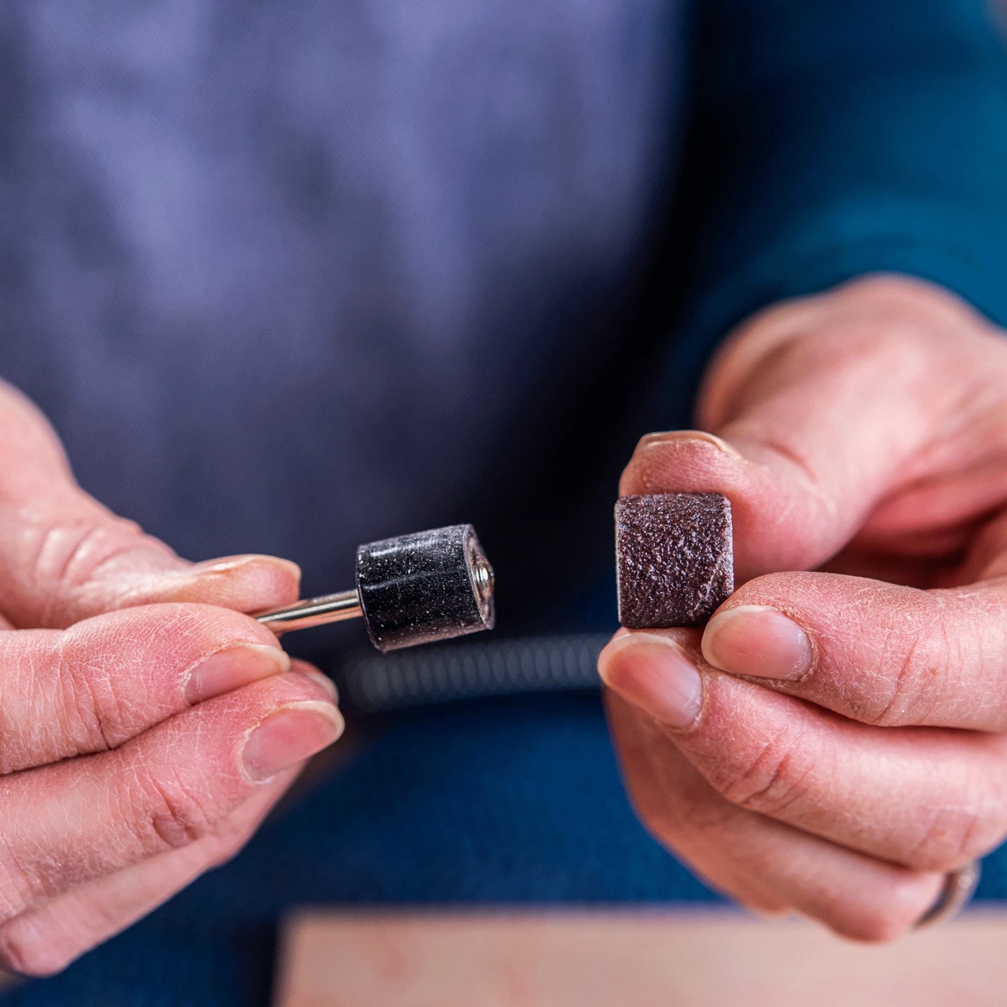 Ryobi 60 Grit Sanding Band 10 Pack - Universal Rotary Tool Accessory for Timber, Metal, Plastic