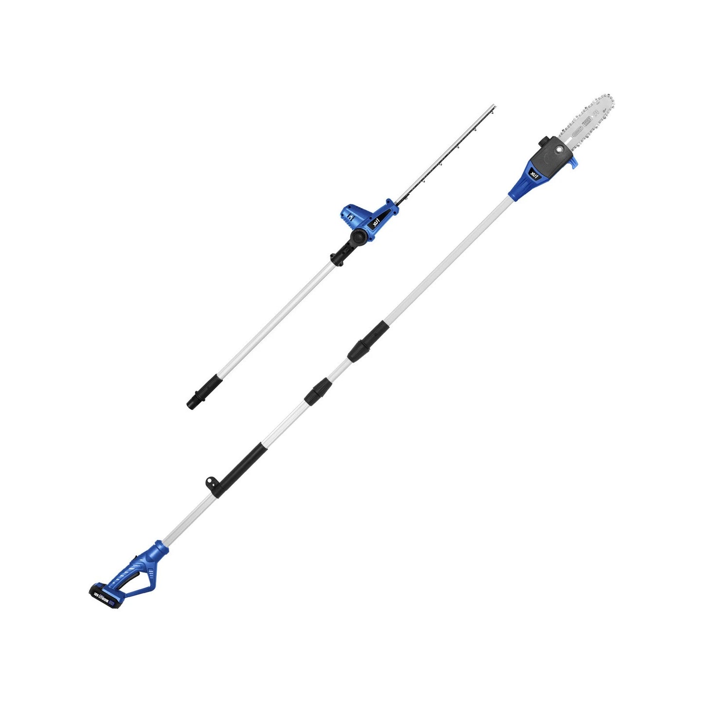 XU1 18V Cordless 2-In-1 Pole Pruner & Hedge Trimmer Kit, Telescopic, Battery Included