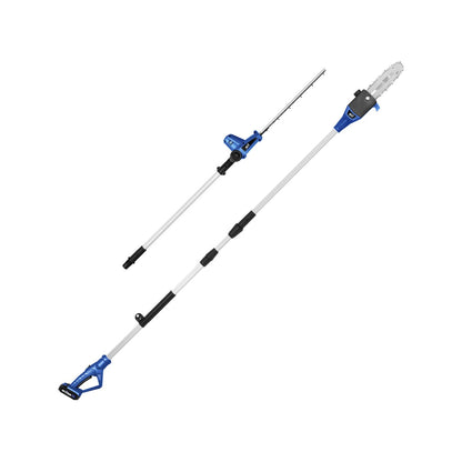 XU1 18V Cordless 2-In-1 Pole Pruner & Hedge Trimmer Kit, Telescopic, Battery Included