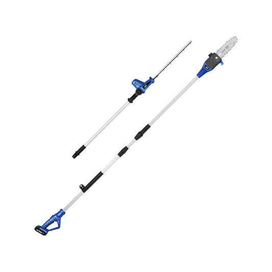 XU1 18V Cordless 2-In-1 Pole Pruner & Hedge Trimmer Kit, Telescopic, Battery Included