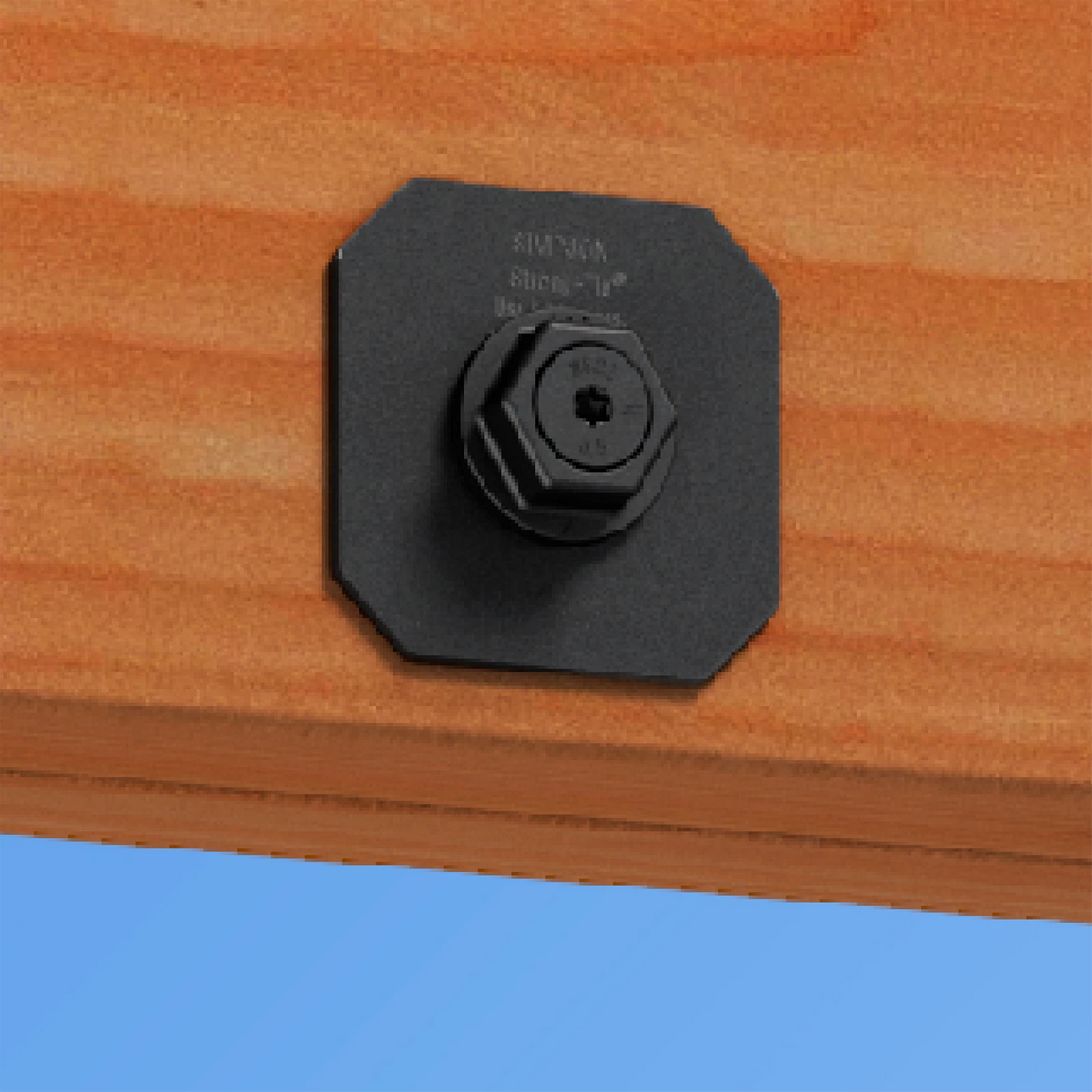 Simpson Strong-Tie 75x75mm Black Decorative Washer Plate, Corrosion Resistant, Easy Install