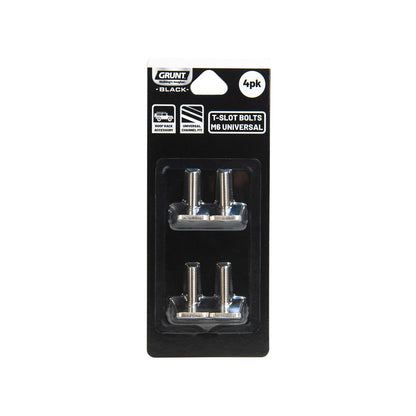 GRUNT Stainless Steel Roof Rack T-Slot Bolts Universal Fit - 4 Pack, Anti-Rust, M6 Thread